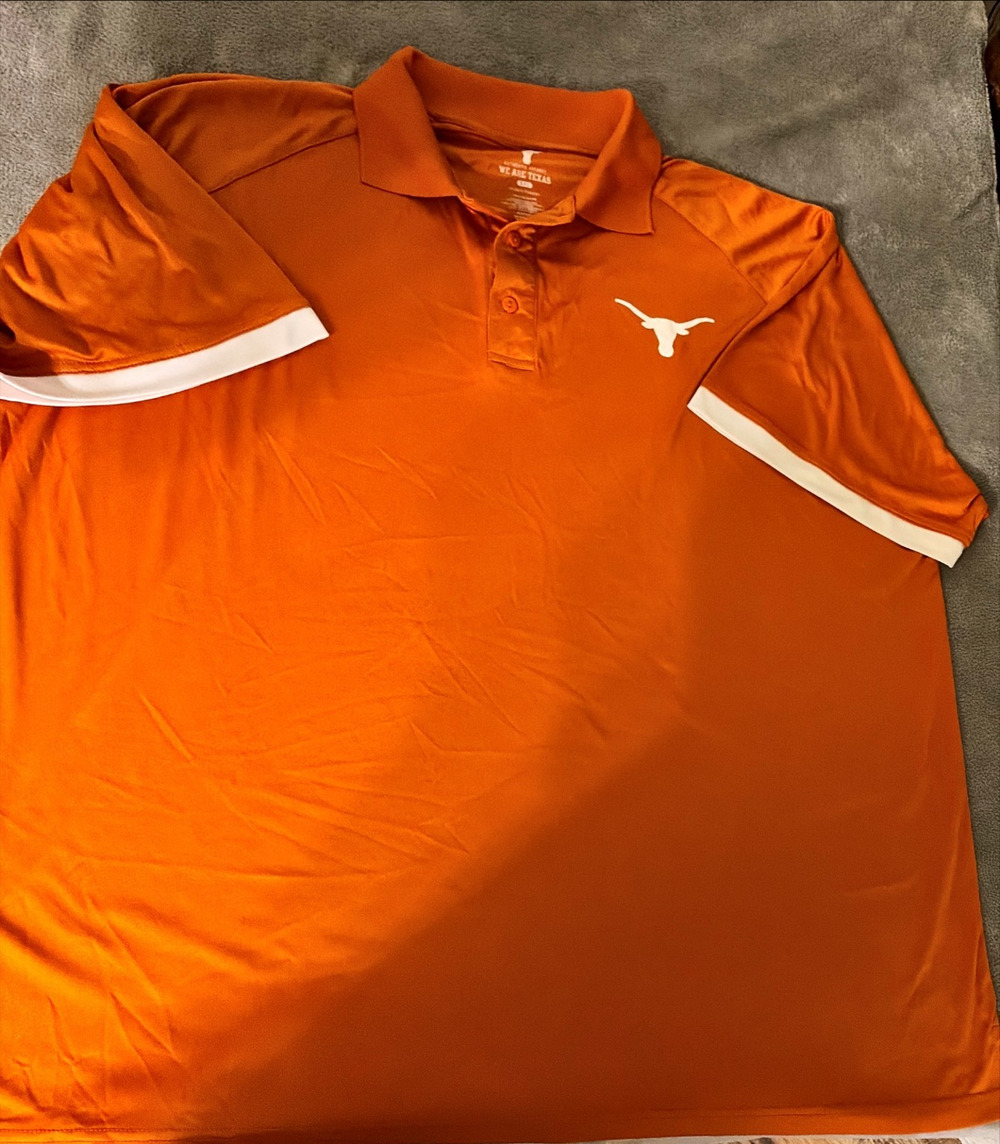 Texas Longhorns Polo Shirt Mens XXXL Burnt Orange Authentic Apparel We Are Texas